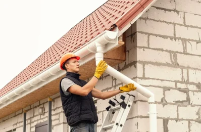 Pose et remplacement de gouttières au Mesnil-Villement
